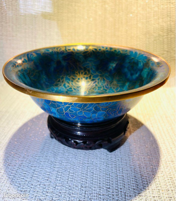 🚩 Super Deal  Ancien Bol cloisonné chinois (image 2)