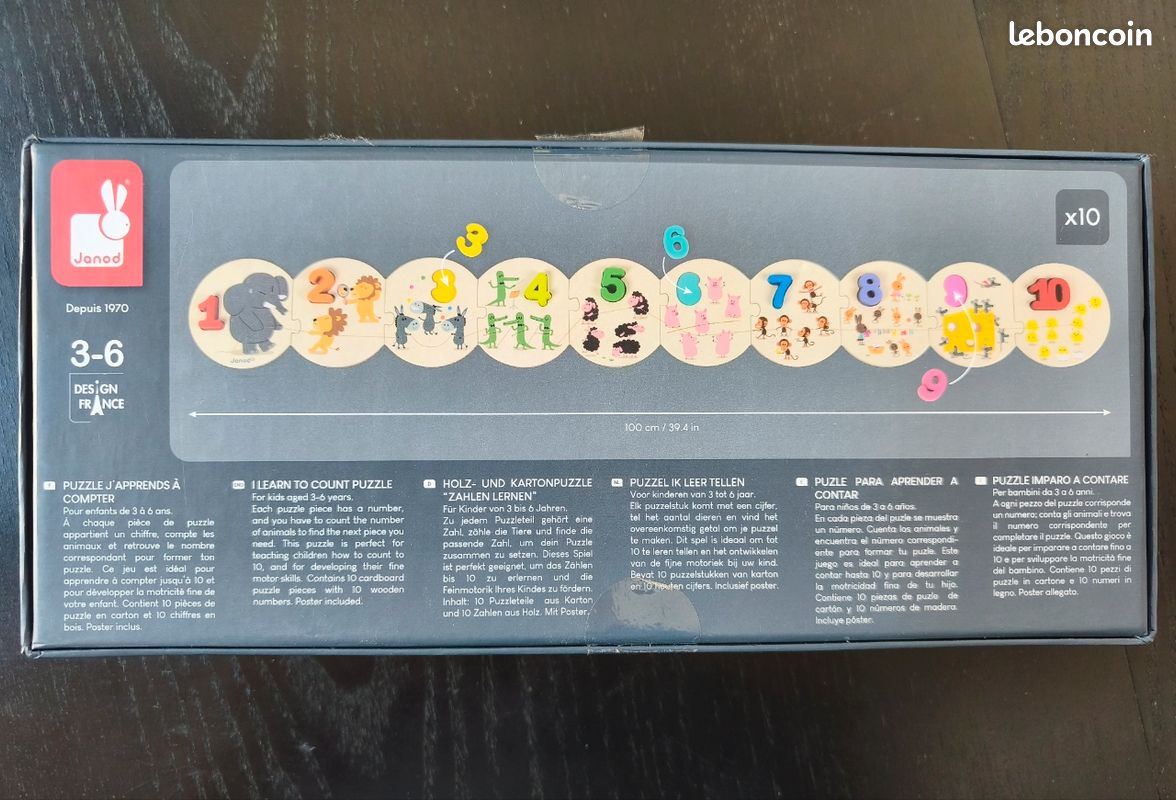 Jeu de chiffres/puzzle en bois (image 2)