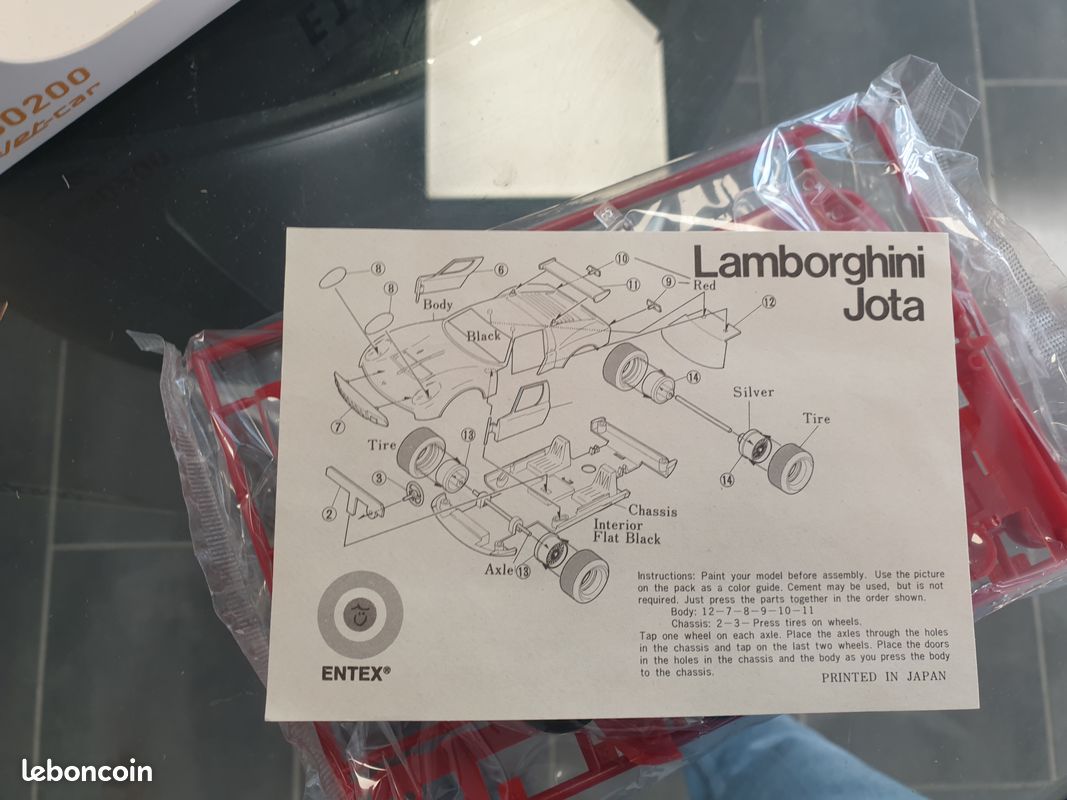 Entex Lamborghini Jota 9101J 1/43 Snap Kit -together Series (image 3)