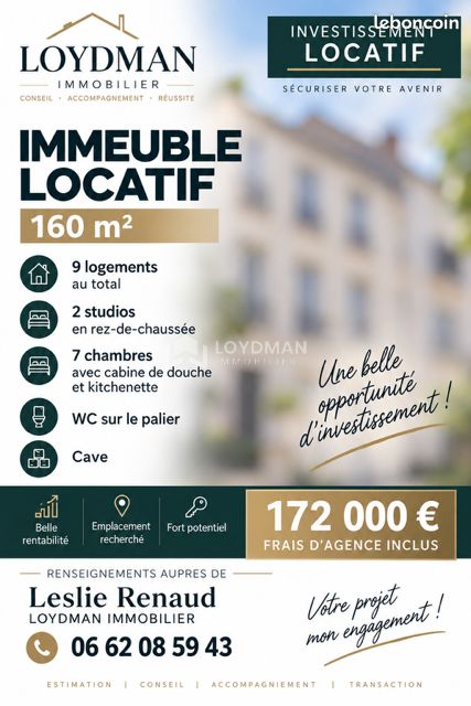 Immeuble 160 m² · à Châteauroux · 160 m² · 172 000 €