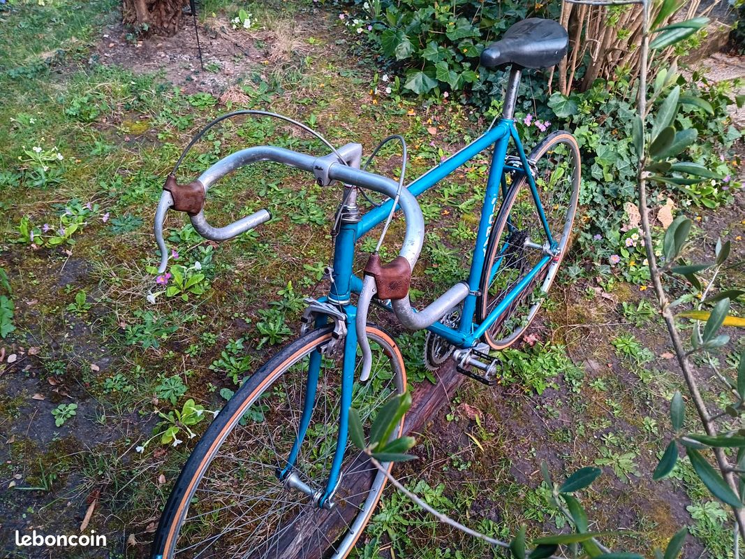 Cadre Vélo Course Vintage NAVARRO - Carbolite 102 - Acier - 54 Cm - Blanc/Bleu