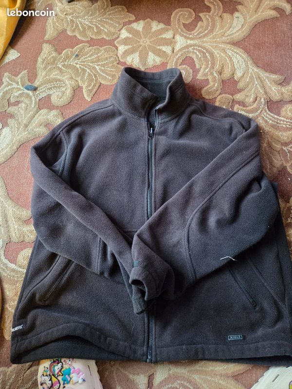 Belle veste polaire qualité aigle noir homme Vêtements