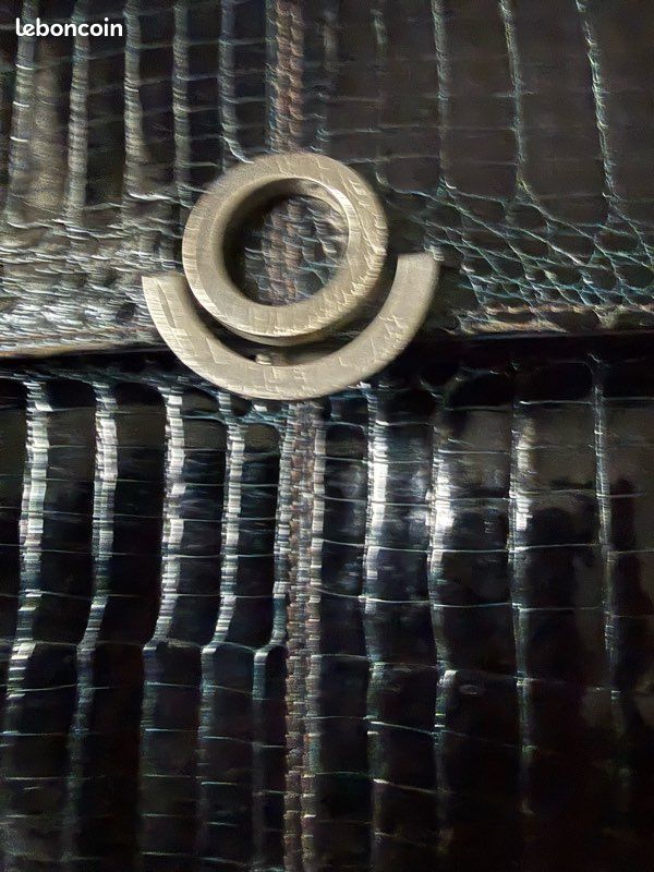Sac main ou bandoulière noir vernis vintage (image 11)