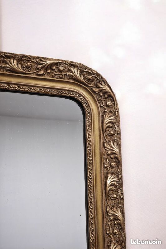Miroir dorée Louis Philippe 114 x 77 cm - Livraison possible (image 5)