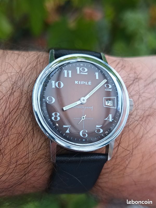 Montre Mécanique Vintage KIPLE ESPANA 1982 - 34mm, Boîtier Chromé, Révisée