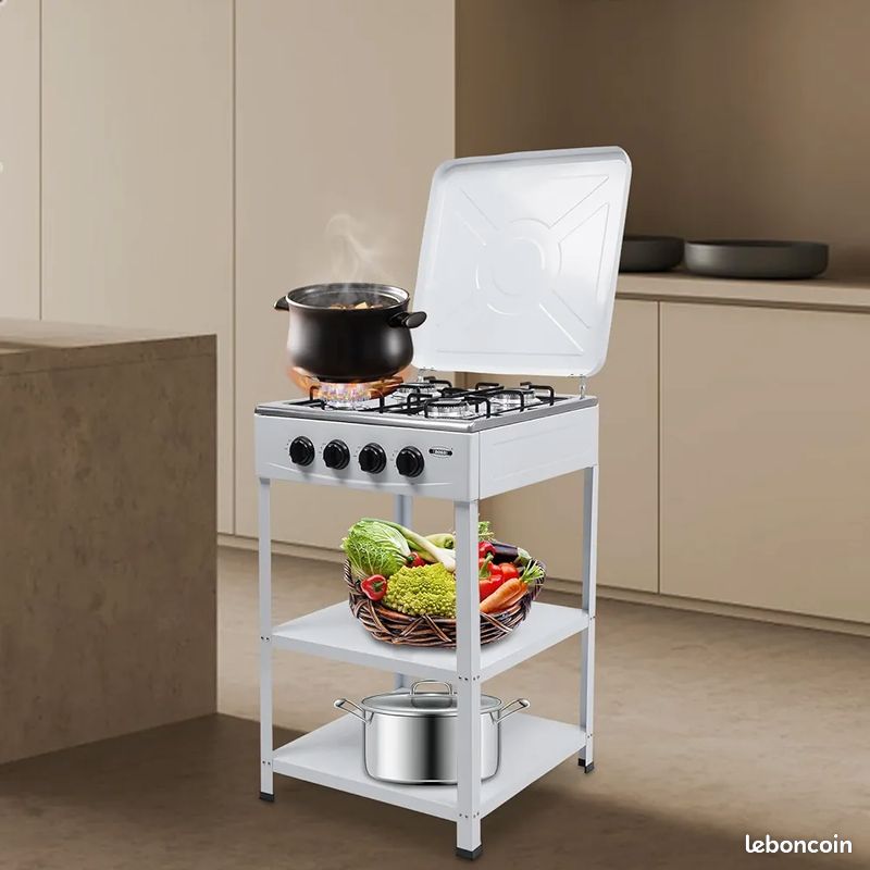 Bartscher Réchaud à Gaz 2 Feux Vifs Inox 20.2 kg