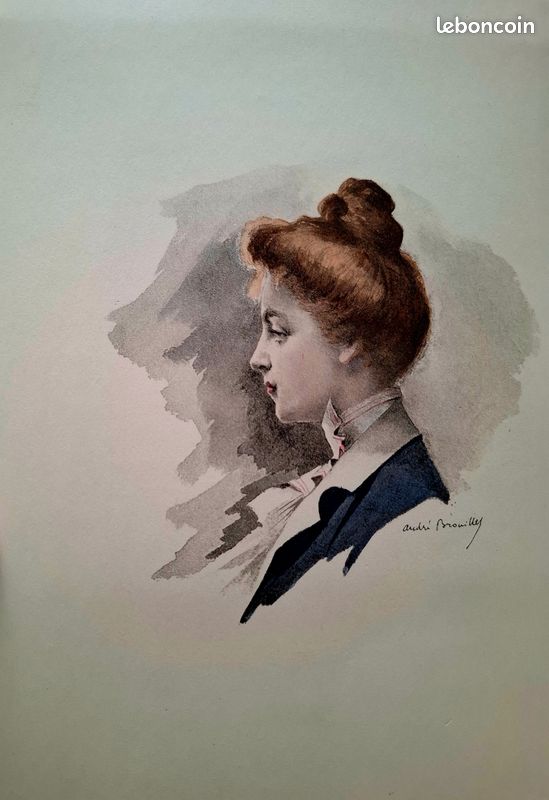 Une tâche d'encre, René Bazin - roman de 1888 - ouvrage couronné par l'Académie ; compositions d'André Brouillet ; Alfred Mame Et Fils, Éditeurs, Tours M DCCCC. Lvr collpseu (image 7)
