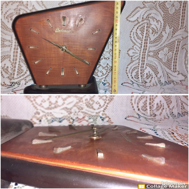 Horloge de table en fer 19x7,5x25, mouvement | Leroy Merlin