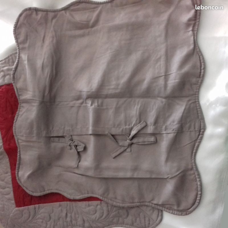 2 housses coussins boutis - couleur montagne pour fred olivier - 45x45cm - neuves (image 8)