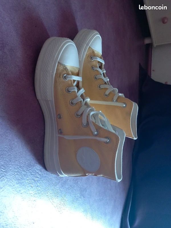 Converse à plateforme jaune Chaussures
