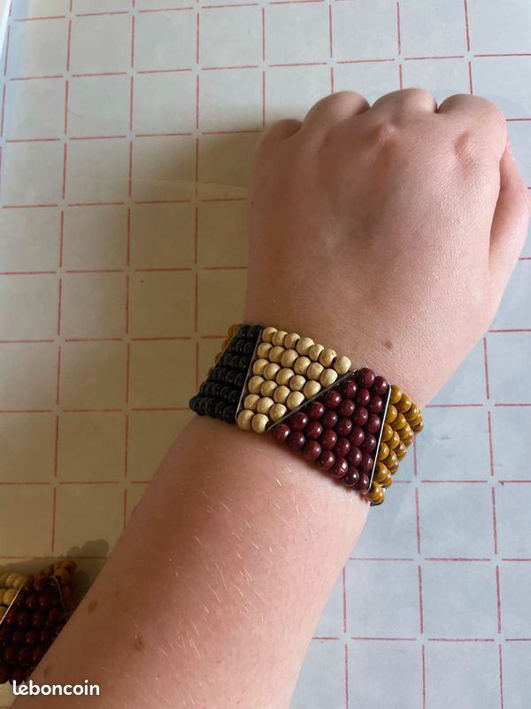 Bracelets perles en bois (image 2)