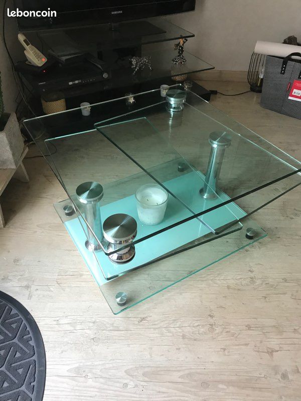 Table basse en verre (image 1)