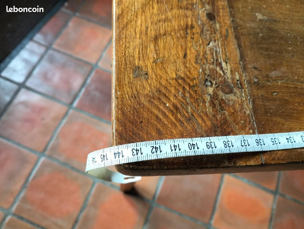 Table Pétrin avec tiroir en bois massif (image 6)