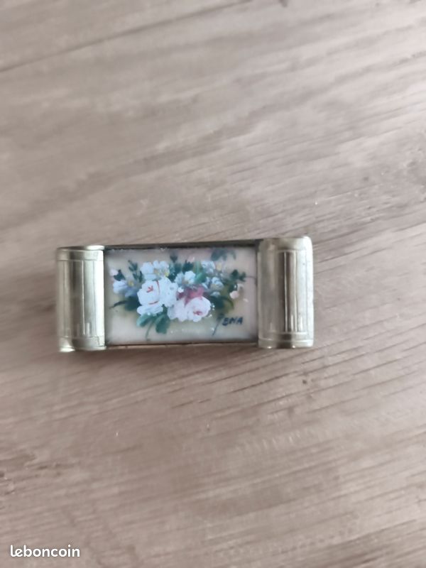 Broche Porte-Photo Ancienne En Argent - Bijou Vintage à Porter