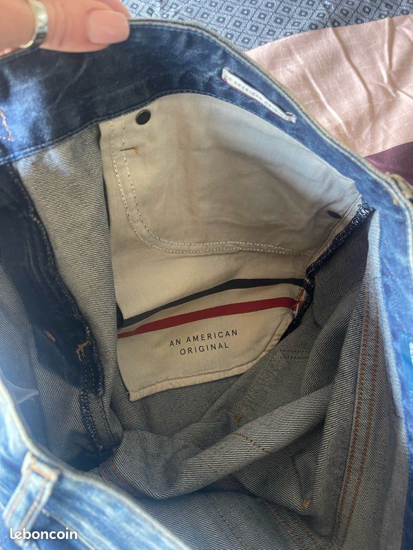 Pull Homme En Denim Hilfier Vintage American Brand Cotton Taille M Très