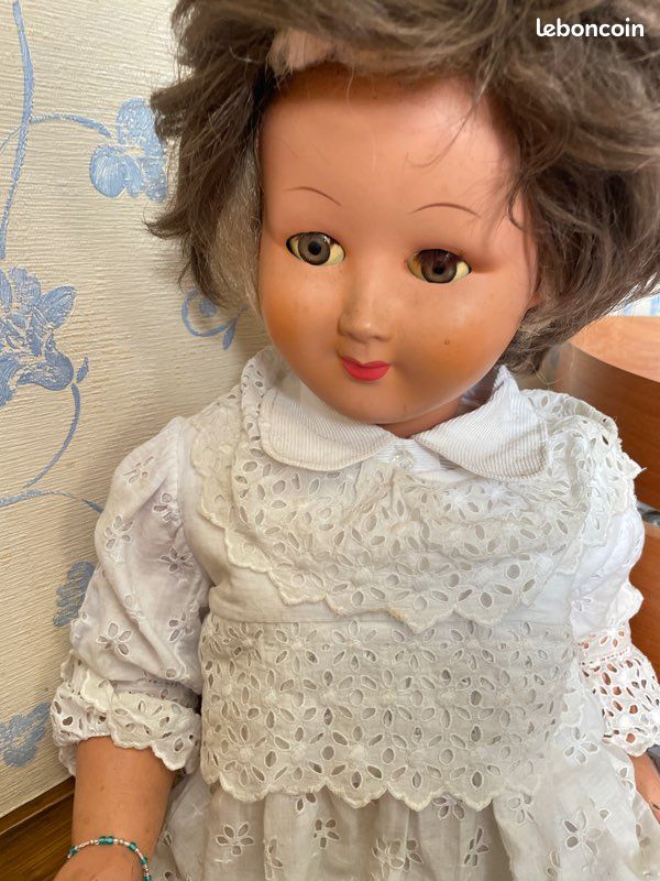 Tête De Poupée Ancienne 'Le Souriant' – Maréchal – Années 1950