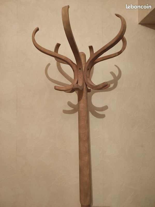 Ancien Porte manteaux, Perroquet en bois (image 2)