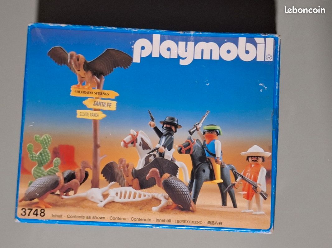 Playmobil 3748 Vintage - Bandits Hors-la-loi Vautours Western - Complet Avec Boîte (abîmée)