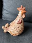 GROSSE POULE SIGNÉE ATHEZZA céramique craquelée émaillée déco EUR 40,00 - FR