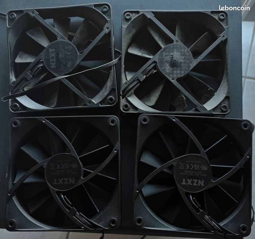 Lot de 4 ventilateurs NZXT 120 mm – RF-Q12CR-B1 (image 2)
