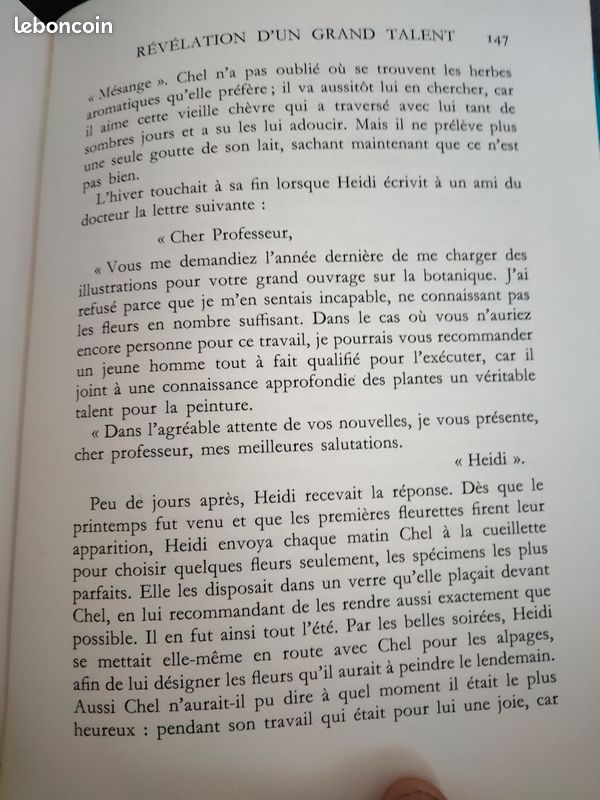 Livre Heidi jeune fille. Parution 1958 en très bon état (image 8)