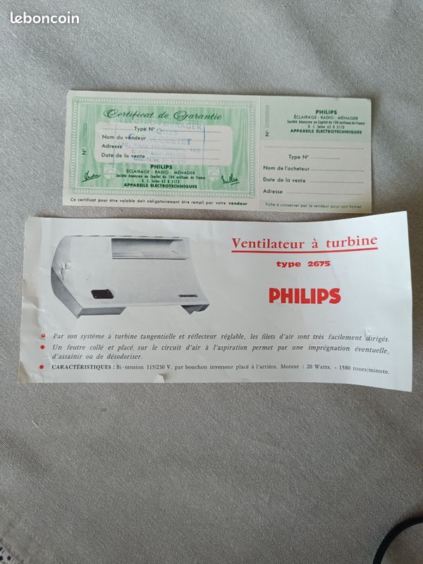 Rare ventilateur Philips 1970 (image 4)