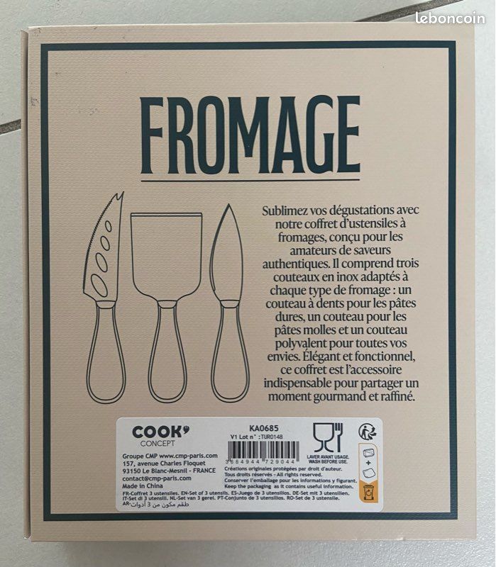 Coffret cadeau neuf couteaux formages (image 3)