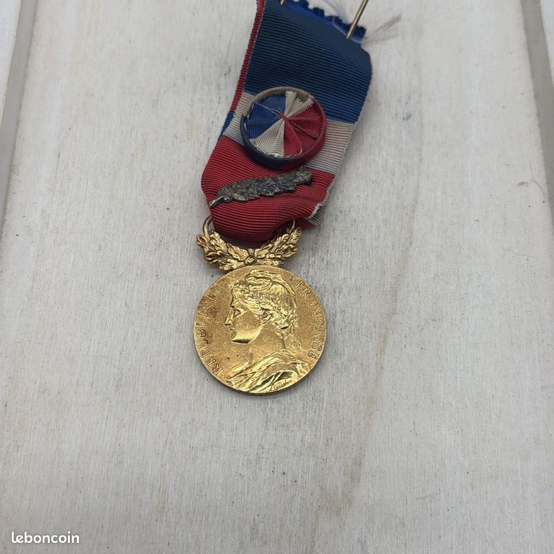 MEDAILLE MINISTERE DU TRAVAIL HONNEUR en ARGENT, NOMINATIF 1981 SCULPTEUR BORREL / ANTIQUE FRENCH - Collection