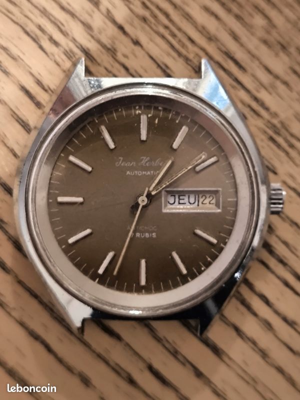 Montre Bracelet Automatique Jean Herber - Ancienne Modèle - Occasion - Pour Homme Ou Femme