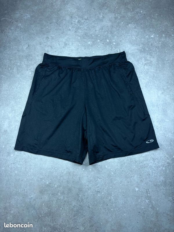 Champion short de sport avec poches noir duodry + homme taille XL running training #U2403 (image 1)