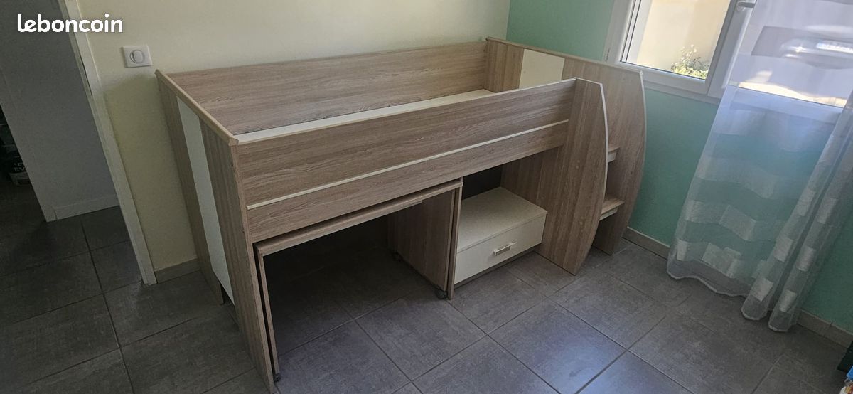 Lit combiné bureau enfant (image 1)