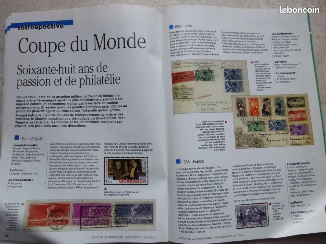 Revue "l'Echos de la Timbrologie" hors série spécial foot (image 9)