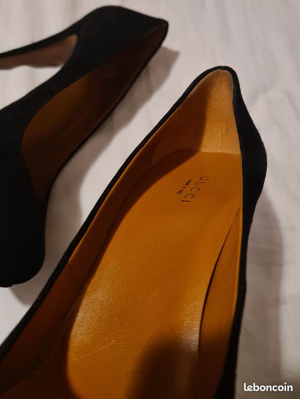 Escarpins cuir et velours noirs Gucci neufs (image 11)