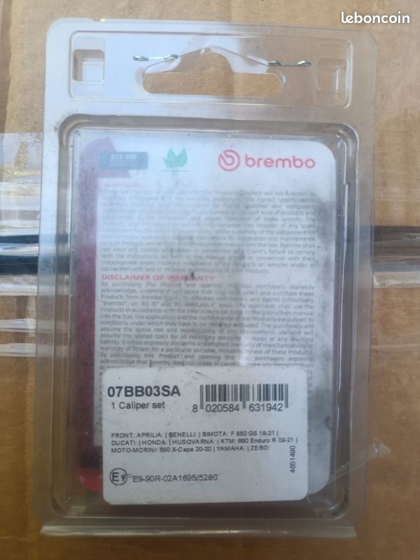 Plaquettes de frein avant Brembo 07BB03SA Sinter (Neuves) - BMW / KTM / Moto Morini (image 2)