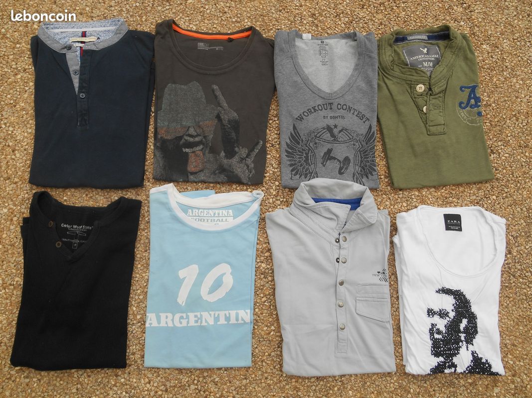 Lot différents tee-shirt homme ZARA CELIO taille M (image 1)