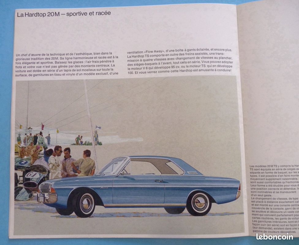 Brochure Publicitaire Vintage FORD TAUNUS 7Cv - Dépliant Catalogue Années 30/40, Occasion Collection