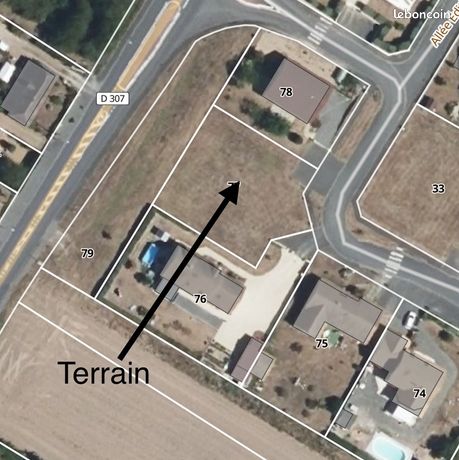 Terrain 860 m² Le Lude