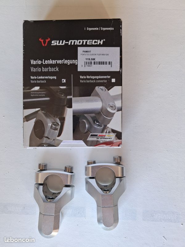 Réhausse guidon moto SW motech 28mm (image 1)