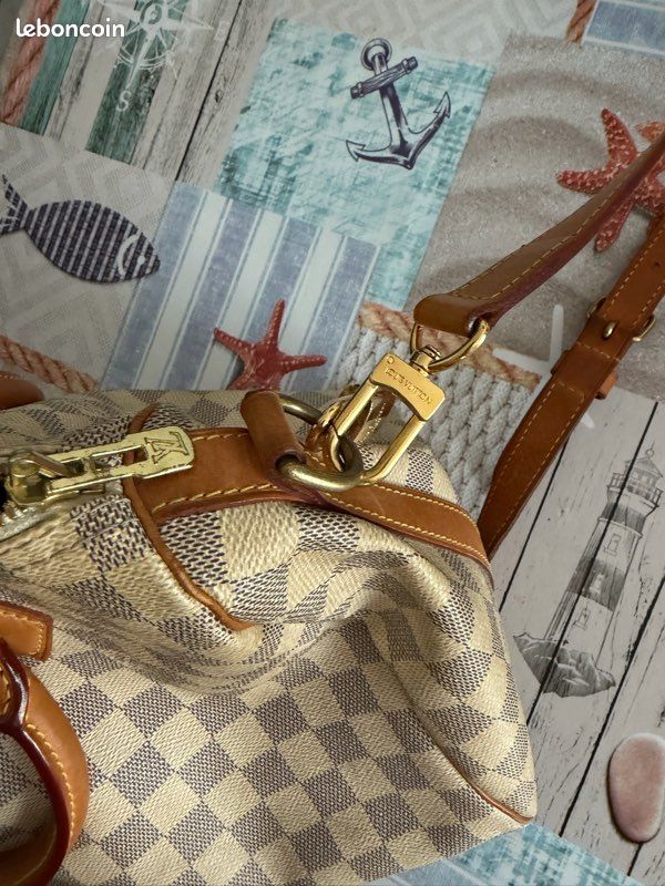 Louis Vuitton Speedy 30 Bandoulière Damier Azur, référence N41373 (image 2)