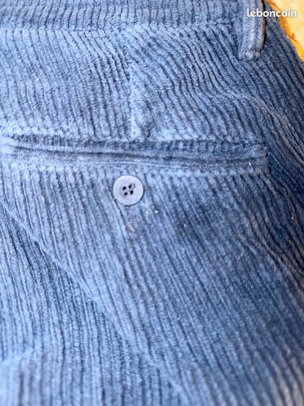Pantalon chino velours côtelé Kiwi Saint-Tropez bleu M (image 5)