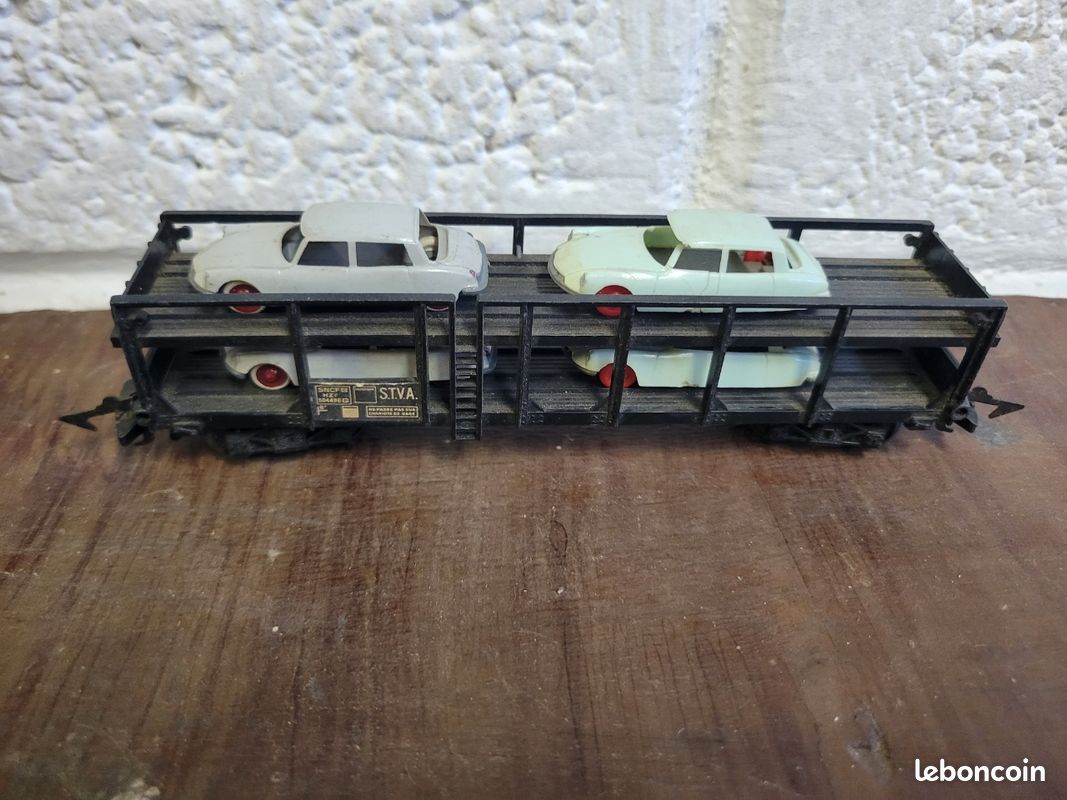 Lot De 4 Wagons Jouef H0 (1:87) - Porte-voitures SNCF Régionaux à 2 étages, époque IV