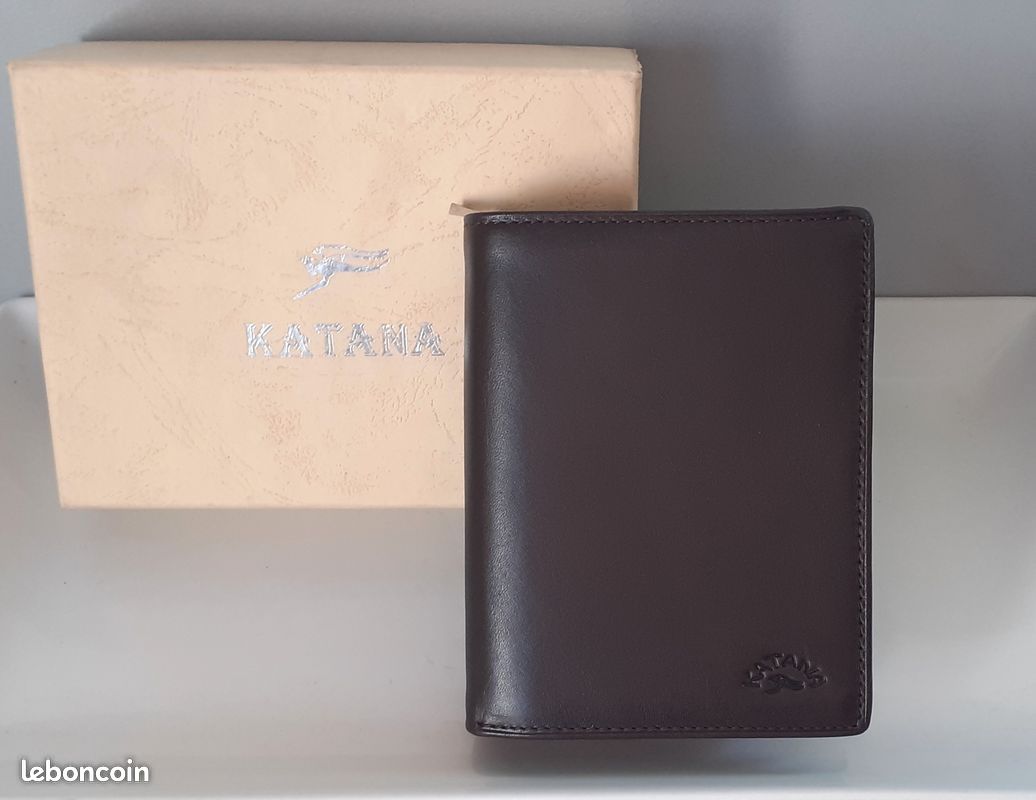 Portefeuilles en véritable cuir, neuf, marque Katana Accessoires