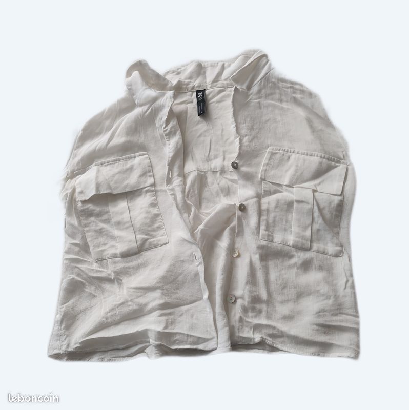 Chemisier Zara blanc S (image 1)