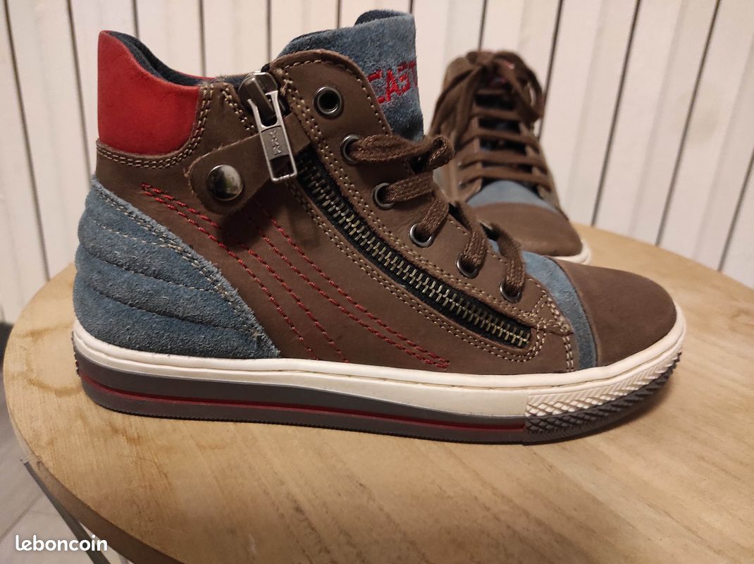 Chaussures montantes en cuir et nubuck (image 8)