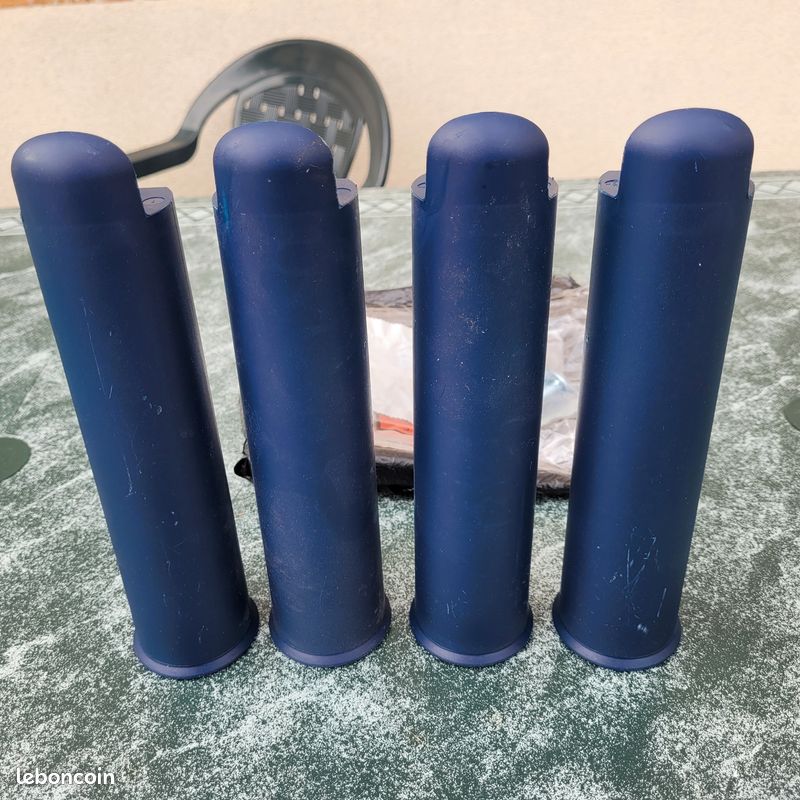 4 Pieds De Lit Hauteur 22cm - Bleu Polypropylène Pour Sommiers à Lattes | OPTIMALATTES