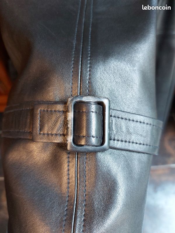 Manteau cuir (agneau plongé) de marque Absolu - Neuf (image 7)