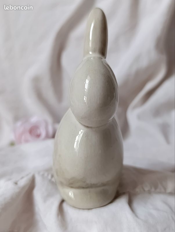 Figurine Lapine Belle Époque Clayre & Eef - Polyrésine Pastel 19 Cm - Déco Vintage