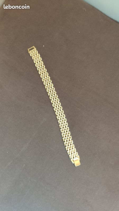 1 bracelet large en métal doré (image 1)