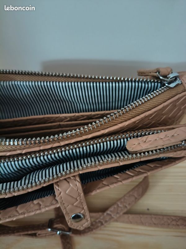 Sac pochette beige (image 3)