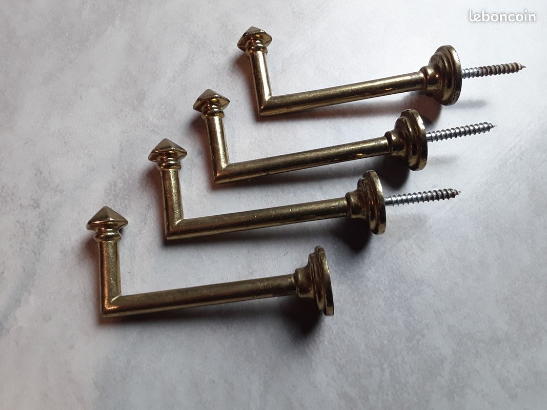 Neuf 10 Paires De Embrasse Rideau Feuille Style Laiton Massif 30 X 65 X